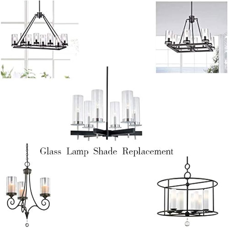 〈take〉solworks BGO UL Cylinder Shade Fixture Replacement Globe Lampshade, Pendant Light Shade